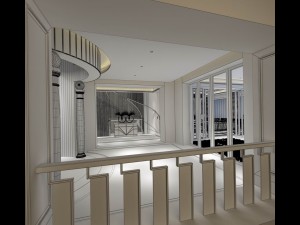 family - office - study room -0168 Model 3D