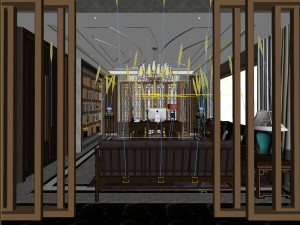 family - office - study room -0168 Model 3D