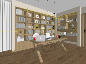 family - office - study room -0169 3D 모델