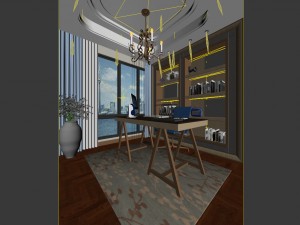 family - office - study room -0171 3D Model