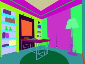 family - office - study room -0172 Model 3D