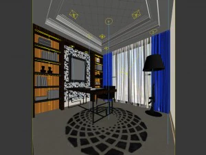 family - office - study room -0172 3D Model