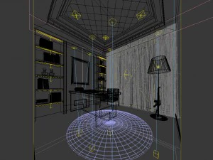 family - office - study room -0172 3D Model