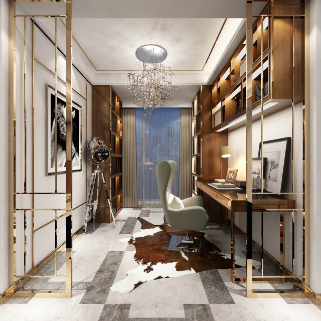 family - office - study room -0174 3D Model .c4d .max .obj .3ds .fbx .stl .blend 