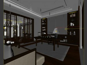 family - office - study room -0175 3D Model