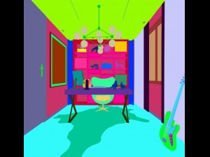 family - office - study room -0176 Modelo 3D