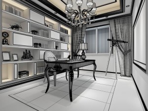 family - office - study room -0177 3D Model