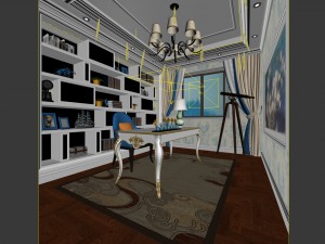 family - office - study room -0177 3D Model