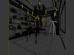 family - office - study room -0178 3D Model