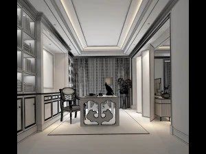 family - office - study room -0179 3D Model