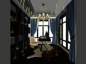 family - office - study room -0181 3D Model