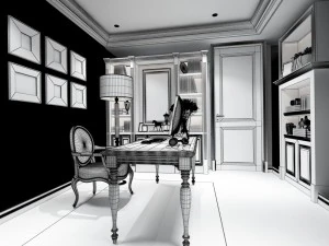 family - office - study room -0182 3D Model