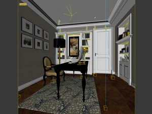family - office - study room -0182 3D Model