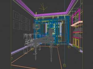 family - office - study room -0182 Modelo 3D
