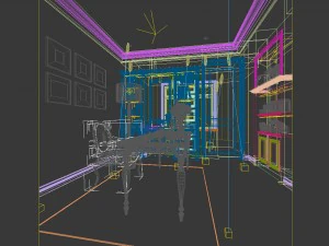 family - office - study room -0182 3D Model