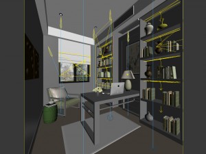 family - office - study room -0183 3D Model