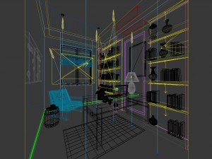 family - office - study room -0183 3D Model