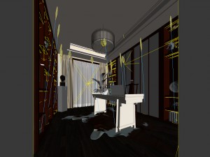 family - office - study room -0184 Modelo 3D