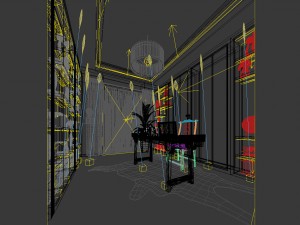 family - office - study room -0184 Modelo 3D