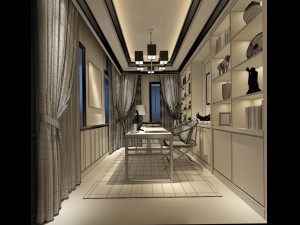 family - office - study room -0187 3D Model