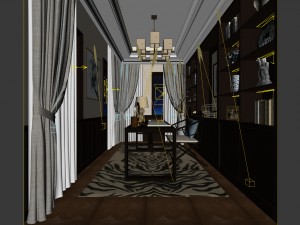 family - office - study room -0187 3D Model