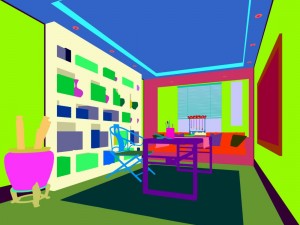 family - office - study room -0188 3D-Modell
