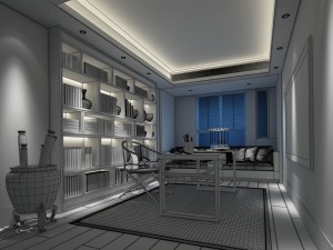 family - office - study room -0188 3D-Modell