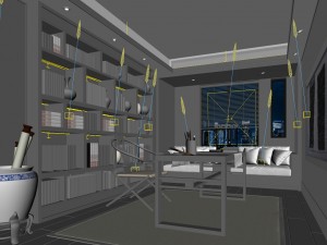 family - office - study room -0188 3D-Modell