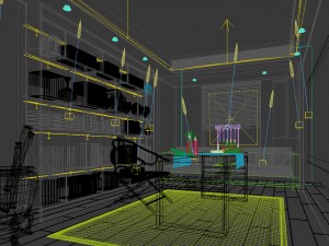 family - office - study room -0188 3D-Modell