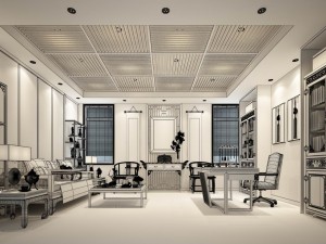 family - office - study room -0190 3D-Modell