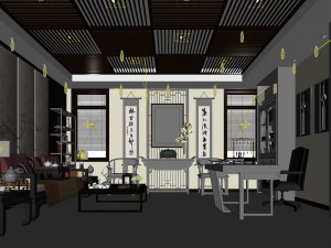 family - office - study room -0190 3D-Modell