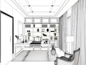family - office - study room -0191 3D Model
