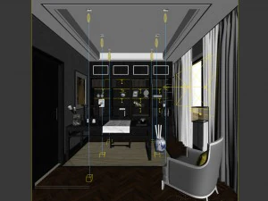 family - office - study room -0191 3D Model