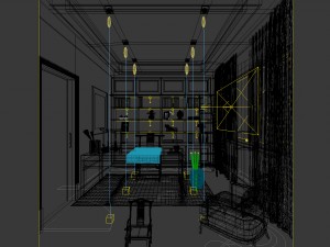 family - office - study room -0191 3D Model