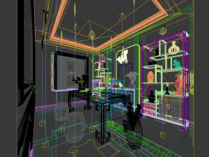 family - office - study room -0192 3D Model