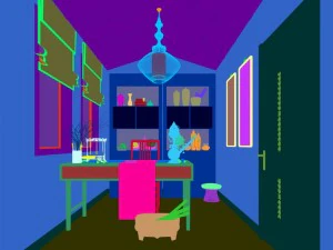 family - office - study room -0193 3D Model