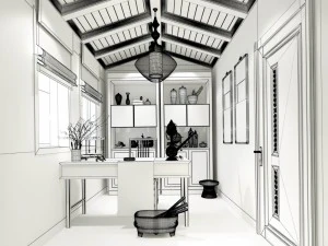 family - office - study room -0193 3D Model