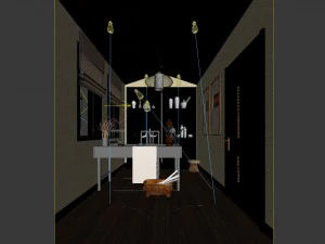 family - office - study room -0193 3D Model