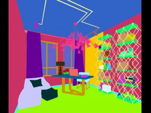 family - office - study room -0194 Model 3D
