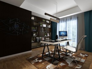 family - office - study room -0196 3D Model