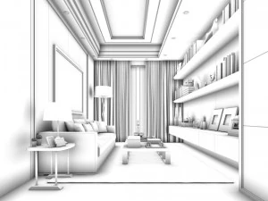 family - office - study room -0198 3D Model