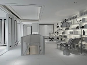 family - office - study room -0199 3D Model