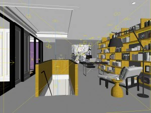 family - office - study room -0199 3D Model