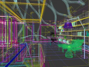 family - office - study room -0199 3D Model
