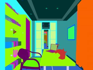 Familie - B&uuml;ro - Arbeitszimmer -0202 3D Modell