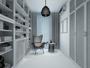 family - office - study room -0205 3D Model