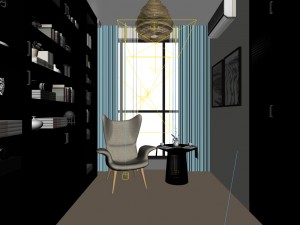 family - office - study room -0205 3D Model