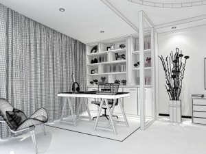 family - office - study room -0206 3D 모델