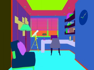 family - office - study room -0207 Modello 3D