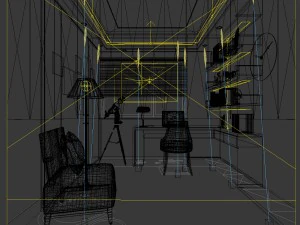 family - office - study room -0207 3D Model